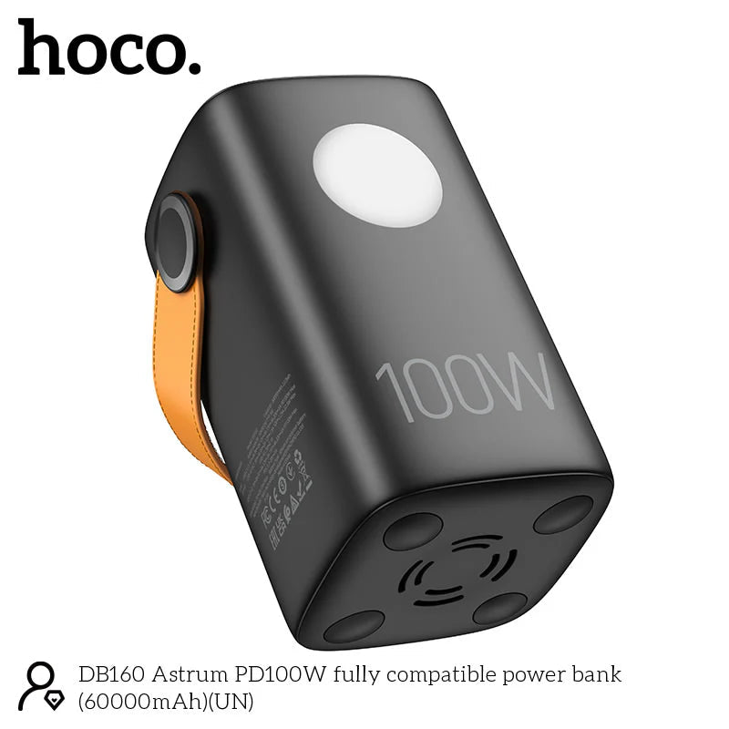 HOCO DB160 Astrum 60000mAh Power Bank PD100W Black - Saif Al Najmi KwPower BanksHocoSaif Al Najmi KwHOCO DB160 Astrum 60000mAh Power Bank PD100W Black